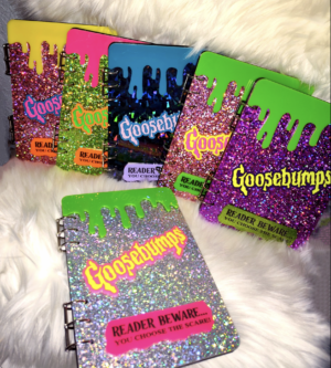 Goosebumps Acrylic Glitter Drip Notebook